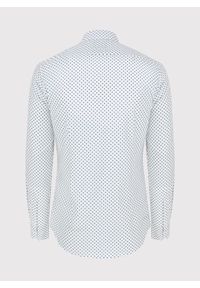 PAKO LORENTE – Biała męska koszula w niebieski mikrowzór P24SF-1X-018-B-S - Pako Lorente. Okazja: na co dzień. Kolor: biały, niebieski, wielokolorowy. Materiał: elastan, jeans. Styl: casual #5