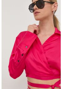 Herskind bluzka damska kolor fioletowy gładka. Okazja: na co dzień. Kolor: fioletowy. Materiał: tkanina, guma. Długość rękawa: długi rękaw. Długość: długie. Wzór: gładki. Styl: casual #5