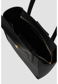 Karl Lagerfeld - KARL LAGERFELD Czarna shopperka ze złotym logo Signature. Kolor: czarny. Styl: casual, elegancki #5