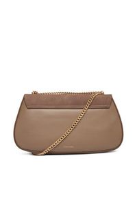 Calvin Klein Torebka Ck Conv Chain Brushed Medium Bag LV04F3407G Beżowy. Kolor: beżowy. Materiał: skórzane #2