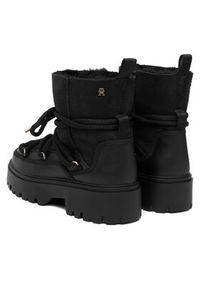 TOMMY HILFIGER - Tommy Hilfiger Śniegowce Real Shearling Laceup Snowboot FW0FW08996 Czarny. Kolor: czarny. Materiał: zamsz, skóra #5