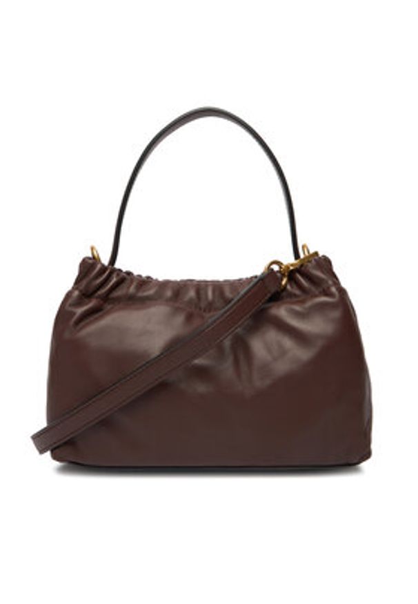 TOMMY HILFIGER - Tommy Hilfiger Torebka Soft Leather Mini Crossover AW0AW18306 Brązowy. Kolor: brązowy. Materiał: skórzane