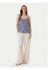 only - ONLY Top Nova 15222159 Niebieski Regular Fit. Kolor: niebieski. Materiał: wiskoza