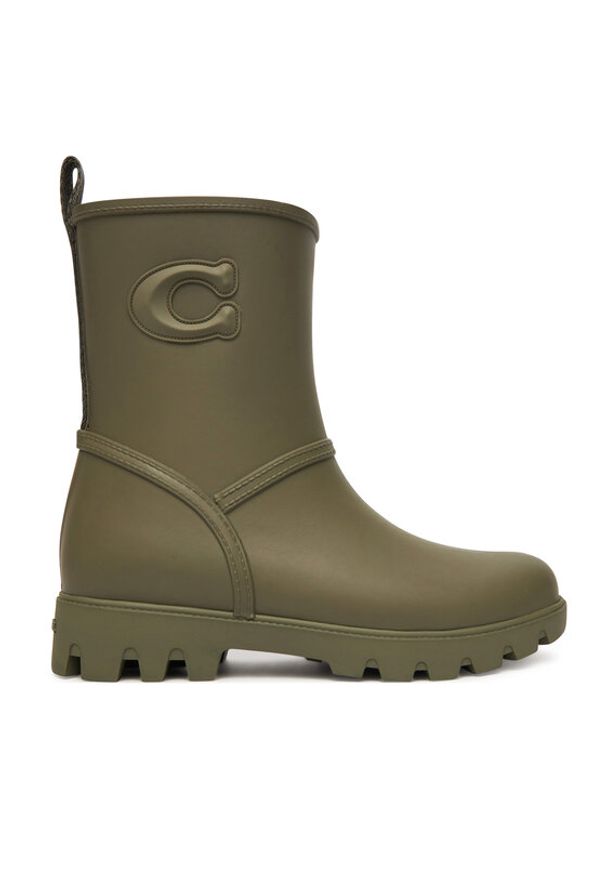 Coach Kalosze Ryder CW977 Khaki. Kolor: brązowy. Materiał: guma