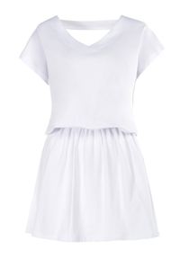 Born2be - Biała Sukienka Harphephine. Kolor: biały. Długość rękawa: krótki rękaw. Długość: mini #2