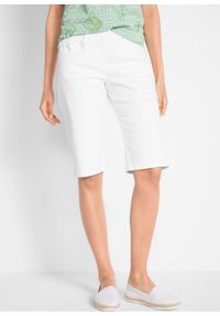 bonprix - Bermudy ze stretchem (2 pary). Kolor: biały #1