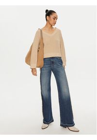 Pinko - PINKO Sweter Spiga 102803 A1KP Beżowy Regular Fit. Kolor: beżowy. Materiał: bawełna #5