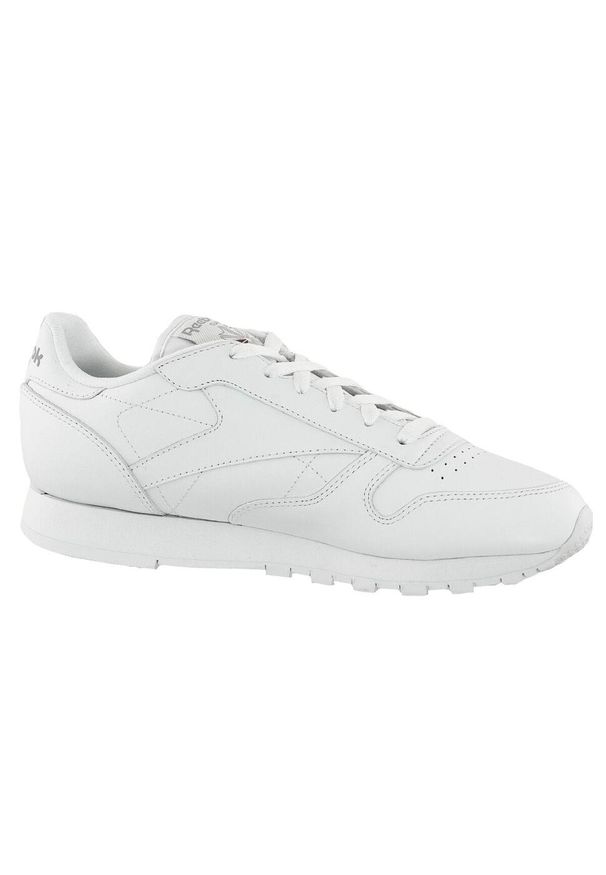 Buty do chodzenia damskie Reebok Classic Leather. Zapięcie: sznurówki. Kolor: biały. Materiał: syntetyk, tkanina, skóra, materiał. Szerokość cholewki: normalna. Model: Reebok Classic. Sport: turystyka piesza