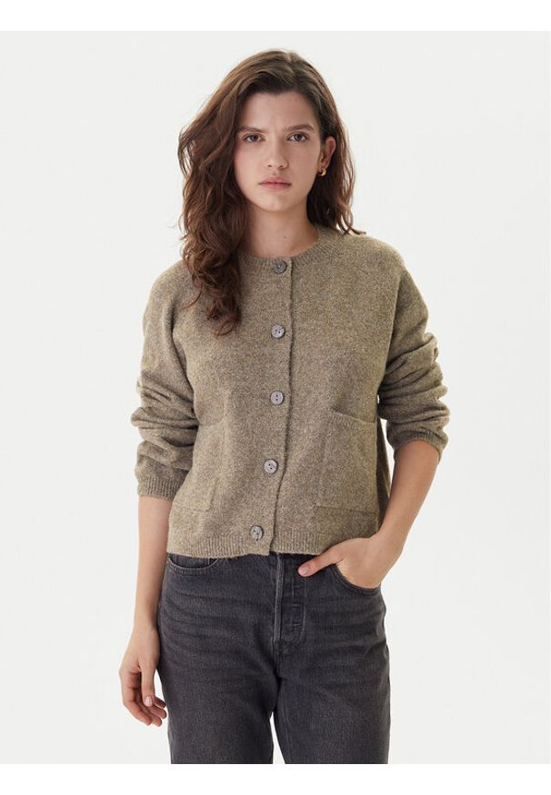 only - ONLY Kardigan Piemonte 15344118 Beżowy Regular Fit. Kolor: beżowy. Materiał: syntetyk