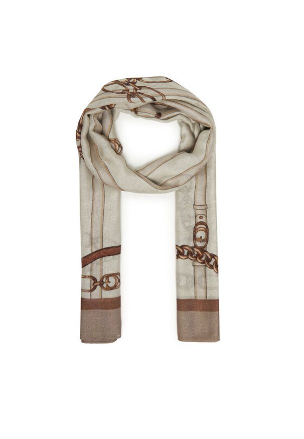 Guess Szal AW5351 VIS03 Beżowy. Kolor: beżowy. Materiał: wiskoza, materiał
