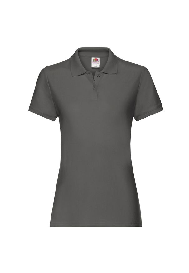 FRUIT OF THE LOOM - Damska Koszulka Polo Premium. Typ kołnierza: polo. Kolor: zielony