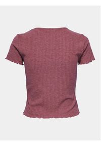 only - ONLY T-Shirt Emma 15201206 Różowy Slim Fit. Kolor: różowy. Materiał: syntetyk, wiskoza #3