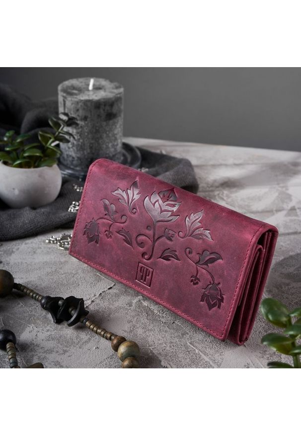 Zestaw prezentowy PAOLO PERUZZI różowy ZUP-39-CHR. Kolor: różowy. Materiał: skóra