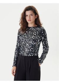 only - ONLY Bluzka Catina 15358382 Czarny Slim Fit. Kolor: czarny. Materiał: syntetyk #1