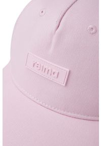 Reima czapka bawełniana dziecięca Lippis kolor różowy z aplikacją. Kolor: różowy. Materiał: bawełna. Wzór: aplikacja #3