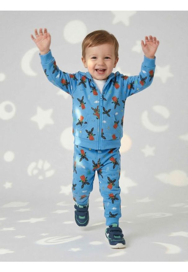 Sinsay - Spodnie dresowe Bing - niebieski. Kolor: niebieski. Materiał: dresówka