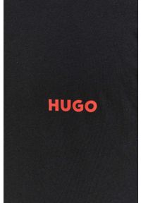 Hugo - HUGO t-shirt bawełniany 3-pack kolor czarny z nadrukiem. Kolor: czarny. Materiał: bawełna. Długość rękawa: krótki rękaw. Długość: krótkie. Wzór: nadruk #4