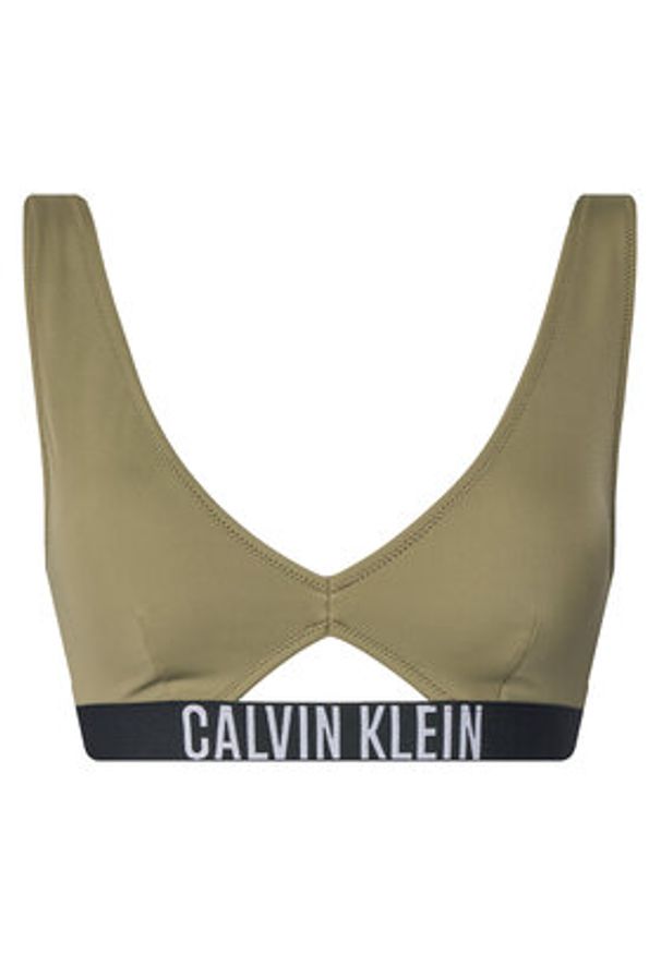 Calvin Klein Swimwear Góra od bikini KW0KW02745 Zielony. Kolor: zielony. Materiał: syntetyk