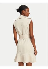 Morgan Sukienka codzienna 251-ROAD Beżowy Regular Fit. Okazja: na co dzień. Kolor: beżowy. Materiał: bawełna, syntetyk. Typ sukienki: proste. Styl: casual #2