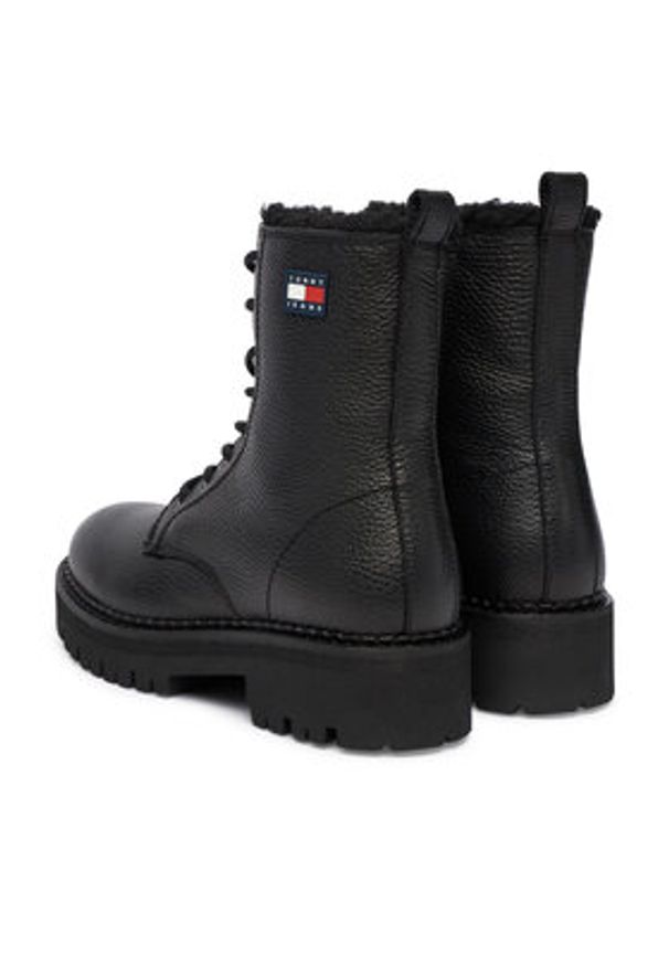 Tommy Jeans Trapery Tjw Urban Laceup Boot Wl EN0EN02906 Czarny. Kolor: czarny. Materiał: skóra