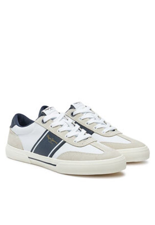 Pepe Jeans Sneakersy PMS31060 Biały. Kolor: biały. Materiał: zamsz, skóra