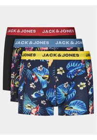 Jack & Jones - Jack&Jones Komplet 3 par bokserek Flower 12194104 Granatowy. Kolor: niebieski. Materiał: bawełna #1