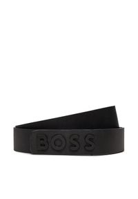BOSS - Boss Pasek Męski 50516682 Czarny. Kolor: czarny. Materiał: skóra