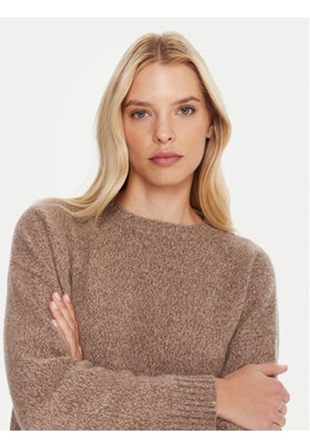 Weekend Max Mara Sweter Sibari 2525366152 Brązowy Relaxed Fit. Kolor: brązowy. Materiał: wełna