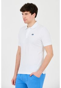 La Martina - LA MARTINA Białe męskie polo z małym logo, Rozmiar L. Typ kołnierza: polo. Kolor: biały #8