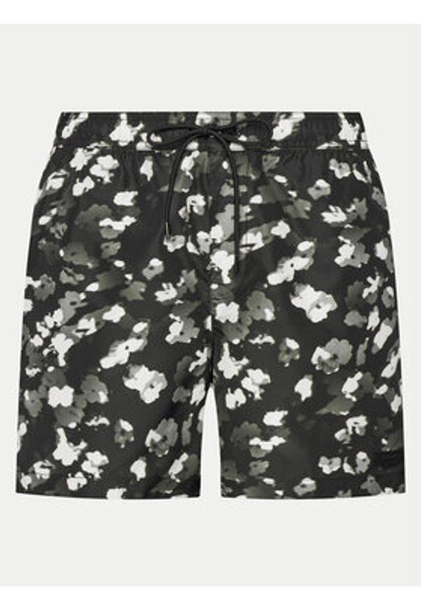Calvin Klein Swimwear Szorty kąpielowe KM0KM01162 Czarny Regular Fit. Kolor: czarny. Materiał: syntetyk