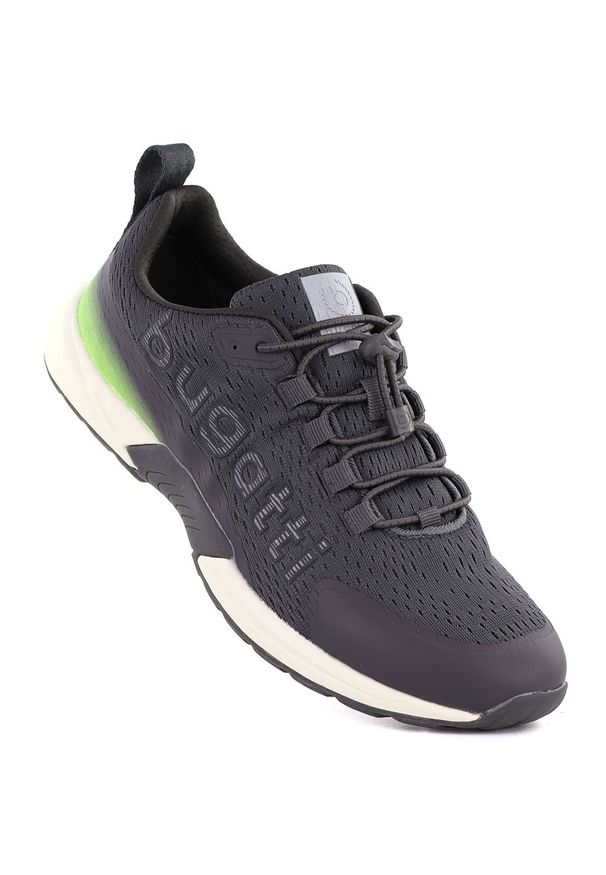 Półbuty sportowe męskie szare Bugatti TT153043. Kolor: szary. Materiał: tkanina