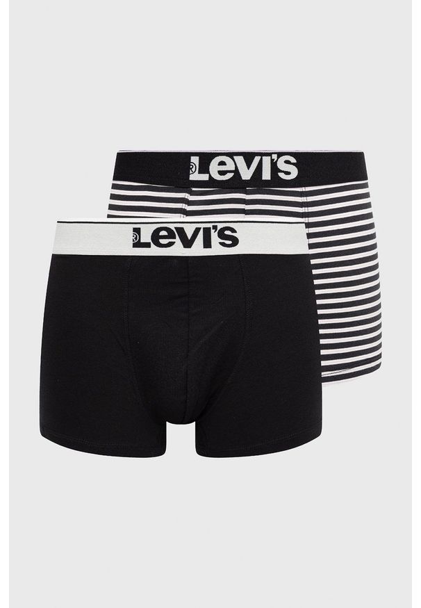 Levi's® - Levi's bokserki (2-pack) męskie kolor czarny. Kolor: czarny