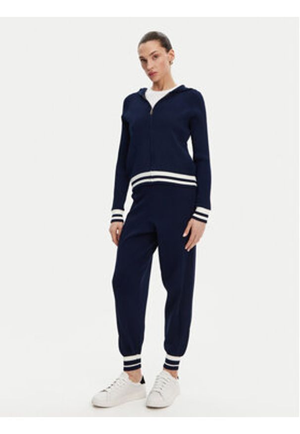 Fracomina Kardigan FJ25ST7003K41601 Granatowy Regular Fit. Kolor: niebieski. Materiał: wiskoza