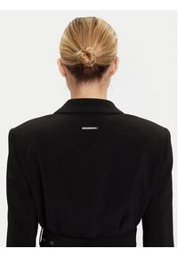 Karl Lagerfeld - KARL LAGERFELD Sukienka koktajlowa A4W13023 Czarny Slim Fit. Typ kołnierza: dekolt w karo. Kolor: czarny. Materiał: lyocell. Styl: wizytowy #3