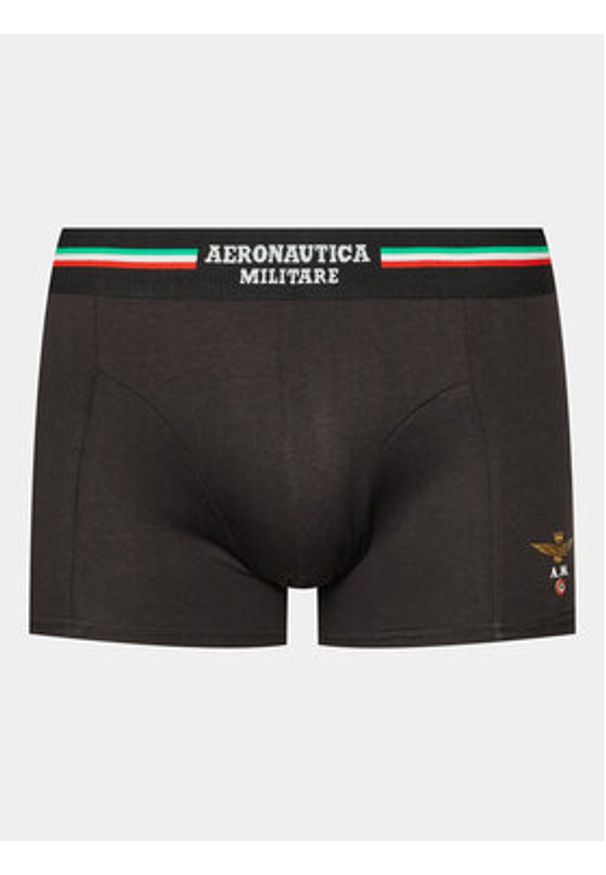Aeronautica Militare Komplet 2 par bokserek AM1UBX001 Czarny. Kolor: czarny. Materiał: bawełna