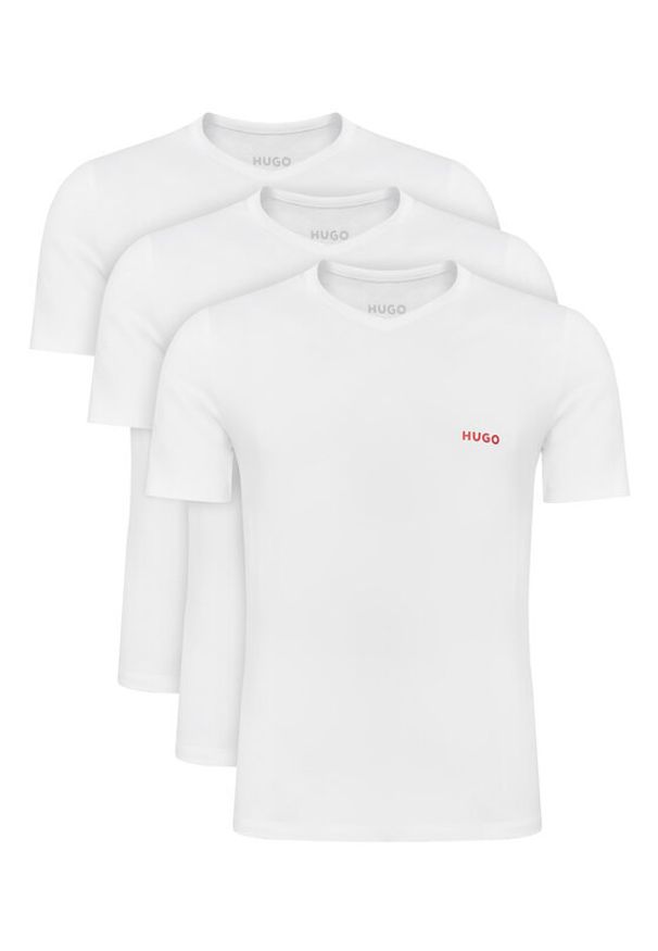 Hugo - HUGO Komplet t-shirtów 50566316 Biały Regular Fit. Kolor: biały. Materiał: bawełna
