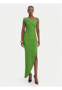 Elisabetta Franchi Sukienka koktajlowa AB-906-61E2-V450 Zielony Regular Fit. Kolor: zielony. Materiał: wiskoza. Styl: wizytowy #1