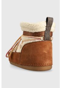 MICHAEL Michael Kors śniegowce Zelda kolor brązowy. Nosek buta: okrągły. Zapięcie: sznurówki. Kolor: brązowy. Materiał: guma #2