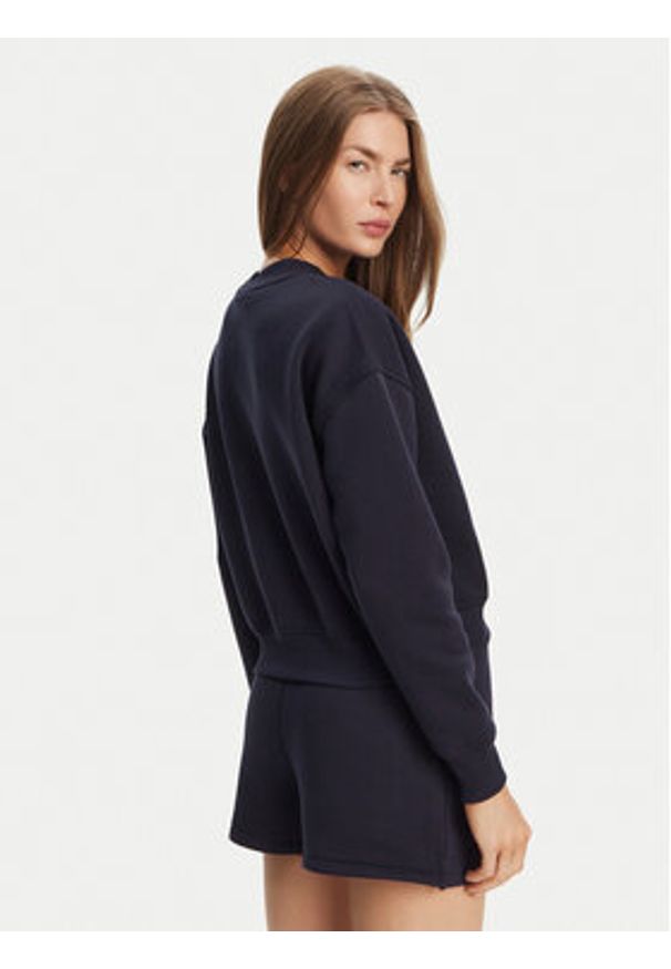 Hunter Bluza Tina HARW0042242 Granatowy Cropped Fit. Kolor: niebieski. Materiał: bawełna
