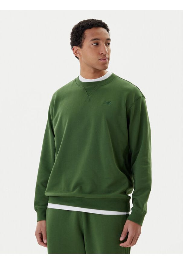 New Balance Bluza MT41506 Zielony Relaxed Fit. Kolor: zielony. Materiał: bawełna