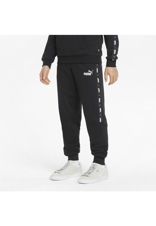 Spodnie Dresowe Puma Ess Tape Fl Cl B Dzieci. Kolor: czarny. Materiał: dresówka
