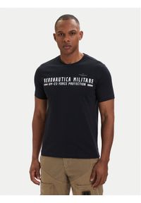 Aeronautica Militare T-Shirt 261TS1942UJ00538 Granatowy Regular Fit. Kolor: niebieski. Materiał: bawełna #1