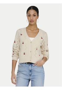 only - ONLY Kardigan Birtie 15363087 Beżowy Regular Fit. Kolor: beżowy. Materiał: syntetyk, bawełna #1