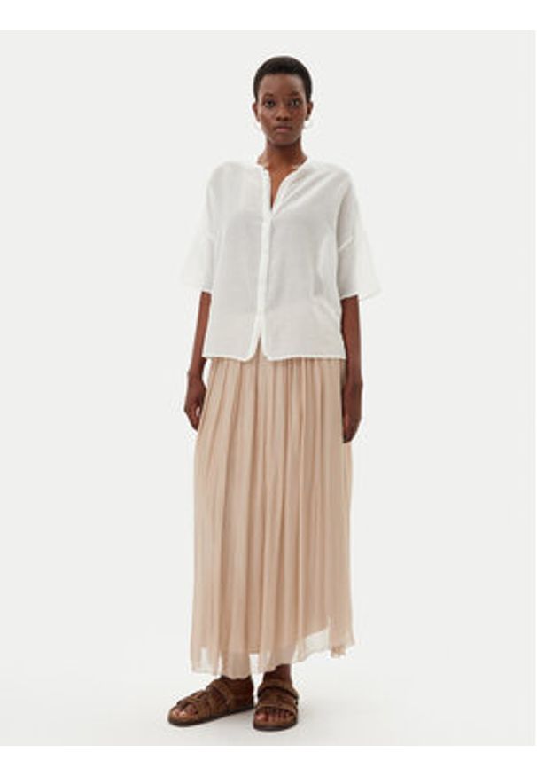 ViCOLO Koszula TD0648 Biały Loose Fit. Kolor: biały. Materiał: bawełna