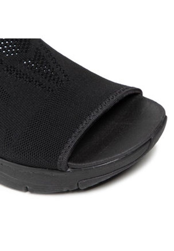 skechers - Skechers Sandały City Catch 119236/BBK Czarny. Kolor: czarny. Materiał: materiał
