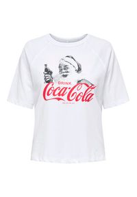 only - ONLY T-Shirt Coca Cola 15355794 Biały Regular Fit. Kolor: biały. Materiał: bawełna #3