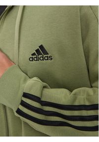 Adidas - adidas Bluza Essentials Fleece 3-Stripes JE0341 Zielony Regular Fit. Kolor: zielony. Materiał: bawełna #3