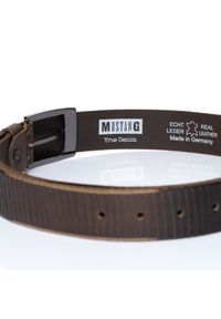 Mustang - MUSTANG PASEK SKÓRZANY 35 mm SOPO-MUS068. Materiał: skóra. Wzór: paski. Styl: klasyczny #4