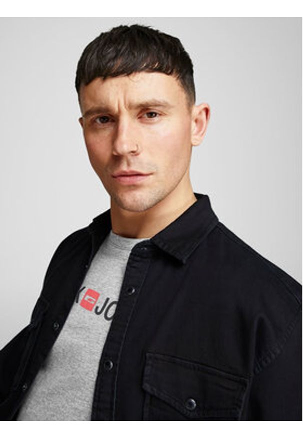 Jack & Jones - Jack&Jones T-Shirt Corp Logo 12137126 Szary Slim Fit. Kolor: szary. Materiał: bawełna