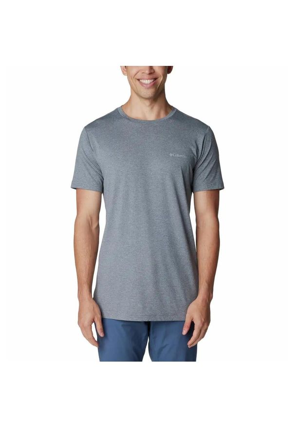 columbia - Koszulka Turystyczna Męska Columbia Tech Trail Graphic T-Shirt. Kolor: szary. Sport: turystyka piesza